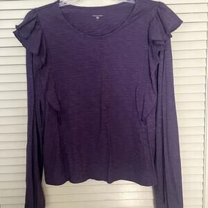 Garnet Hill Ruffled Top LG Fairycore Peasant Cottage Boho